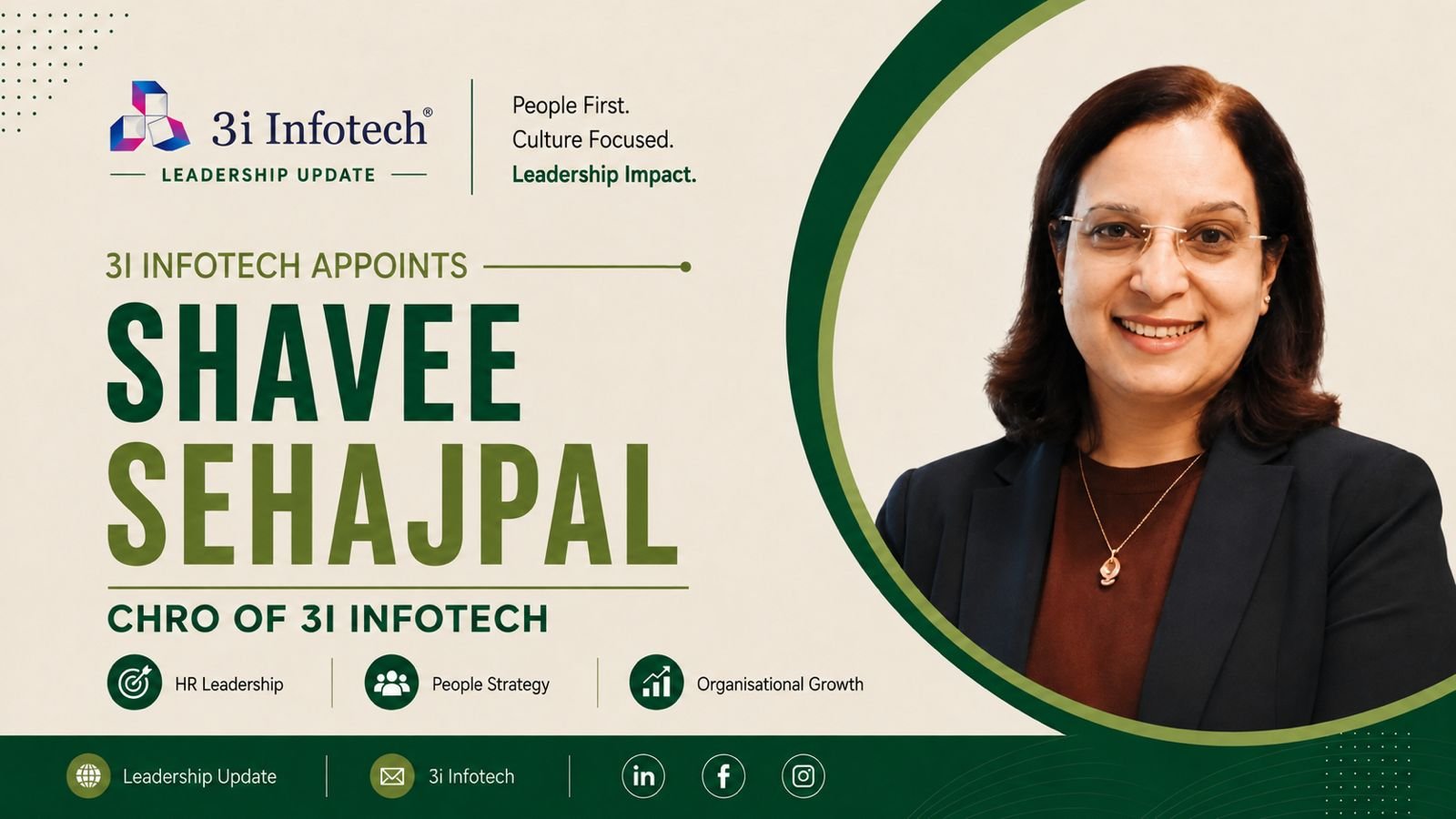 Shavee Sehajpal appointed Chief Human Resources Officer of 3i Infotech