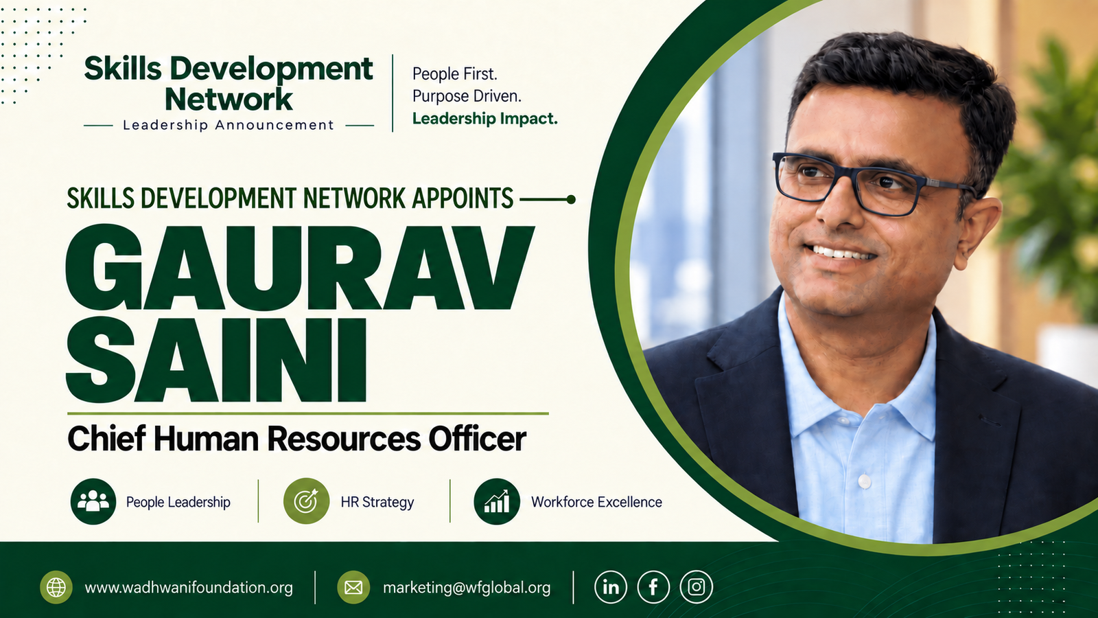 Gaurav Saini appointed Chief Human Resources Officer at Skills Development Network