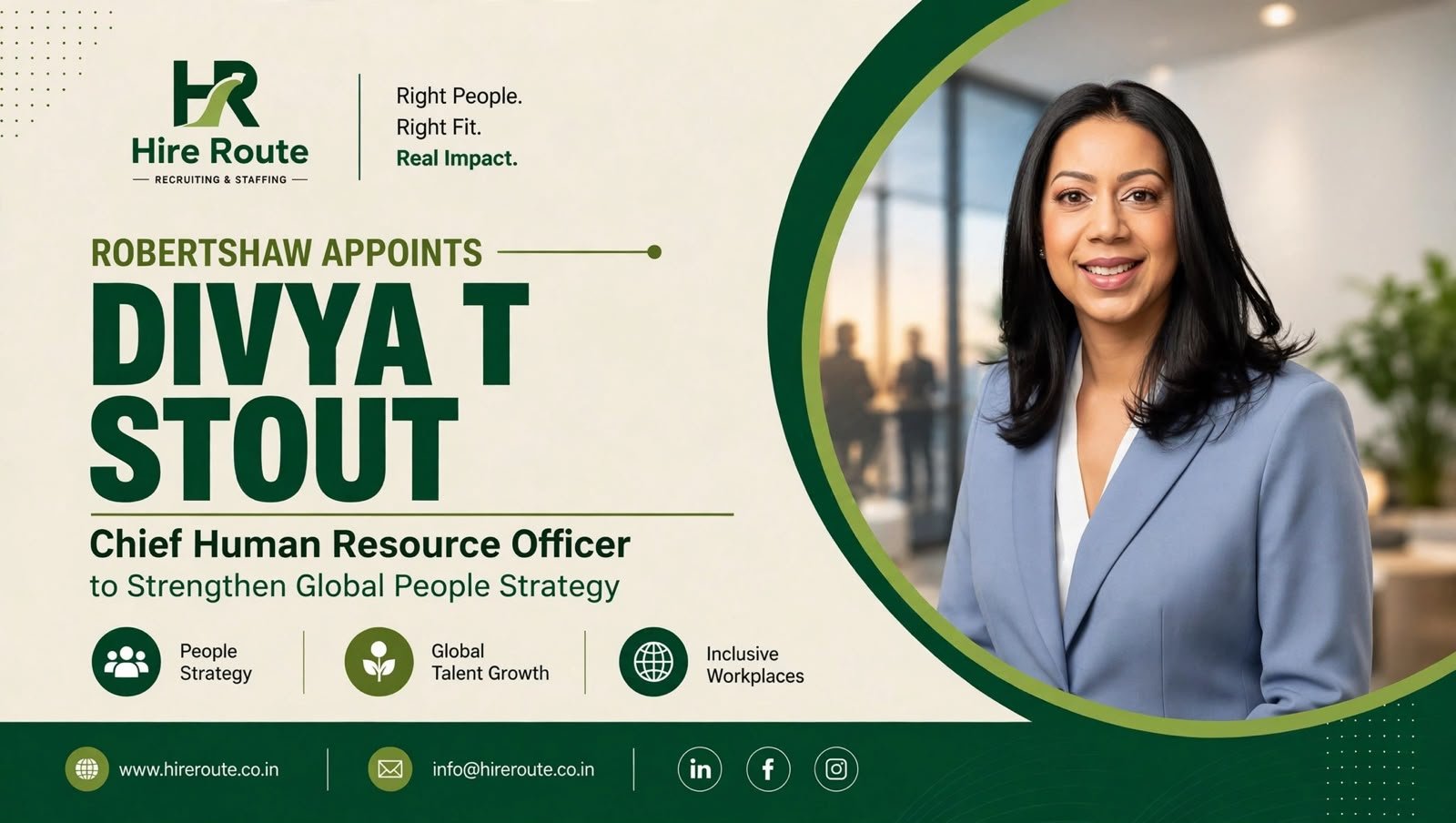 Divya T. Stout appointed Chief Human Resources Officer at Robertshaw
