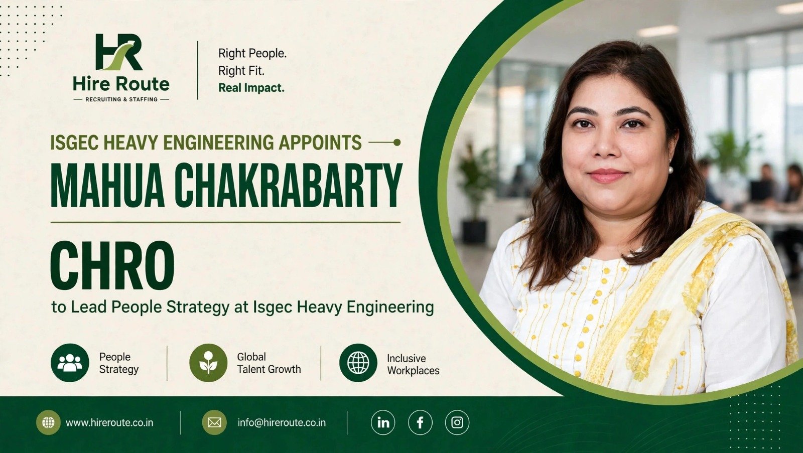 Mahua Chakrabarty Appointed CHRO at Isgec Heavy Engineering