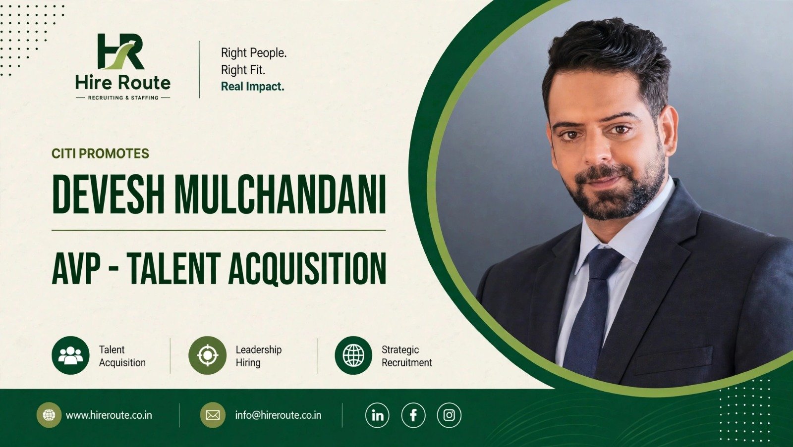Devesh Mulchandani promoted to AVP – Talent Acquisition at Citi