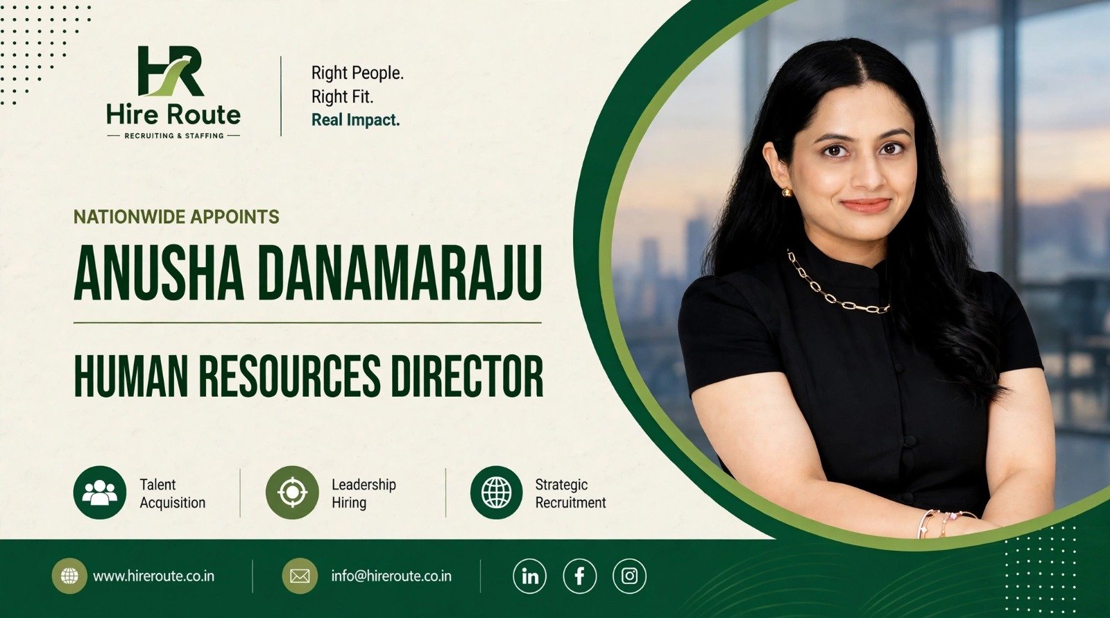 Anusha Danamaraju appointed Human Resources Director at Nationwide