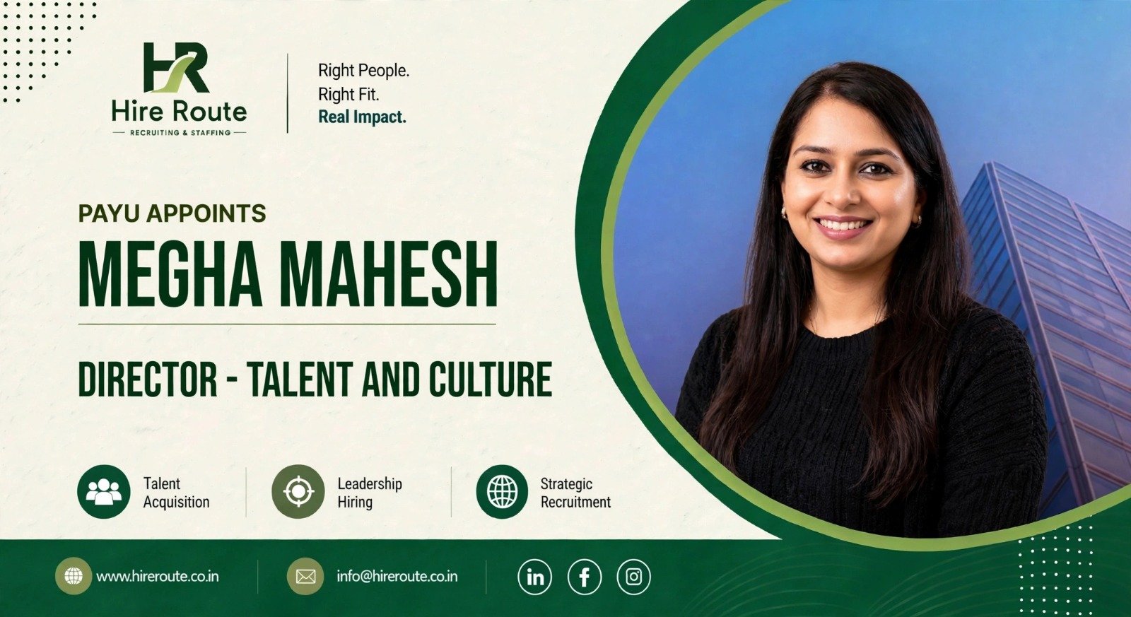 Megha Mahesh joins PayU as Director – Talent and Culture
