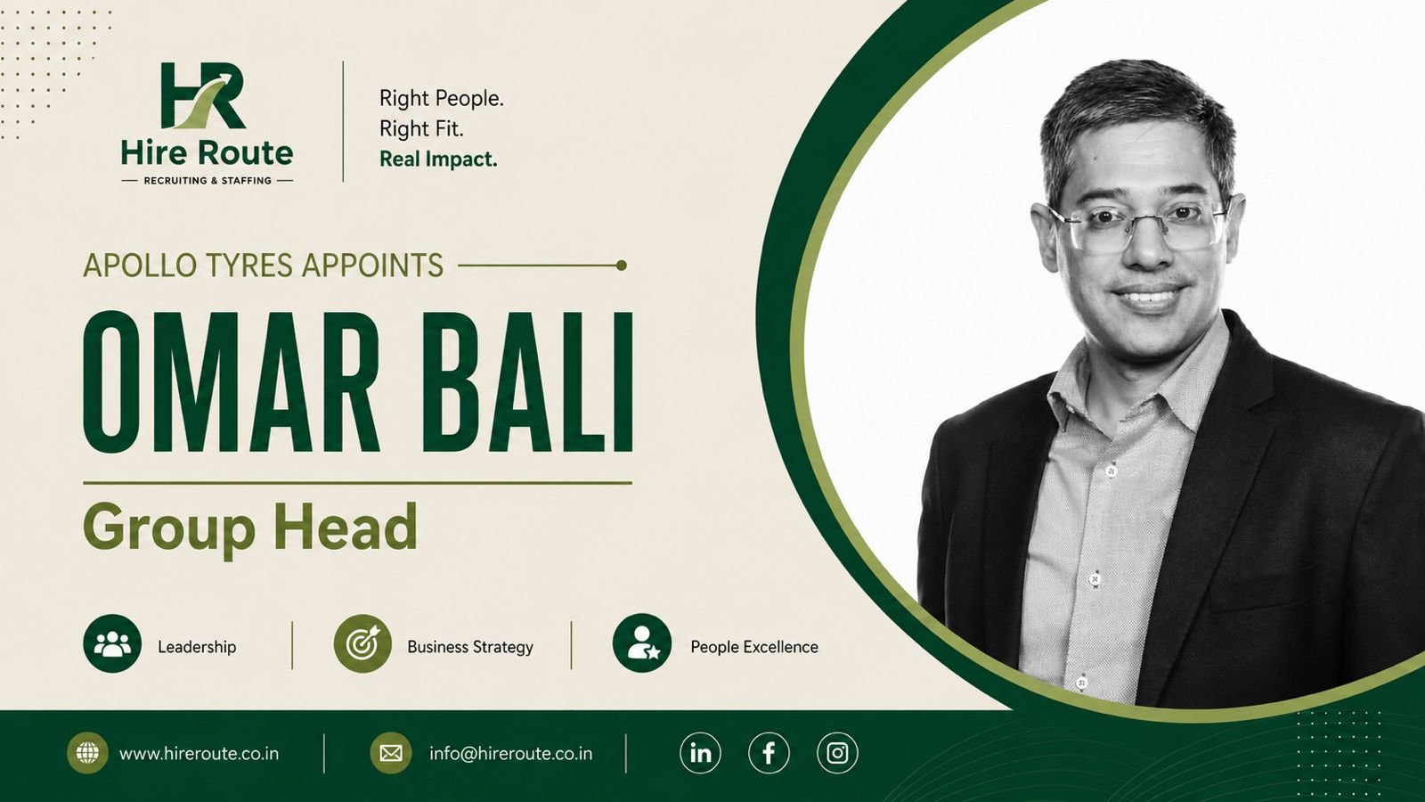 Omar Bali joins Apollo Tyres as Group Head - Talent, Learning and HR Business Leadership